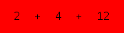enter the sum of these 3 numbers